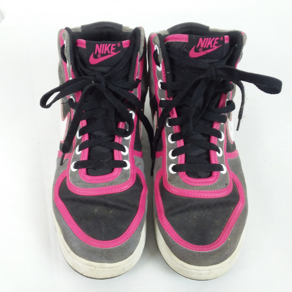 Nike Shoes - NIKE Pink Gray Sneakers High Tops Size 9.5
